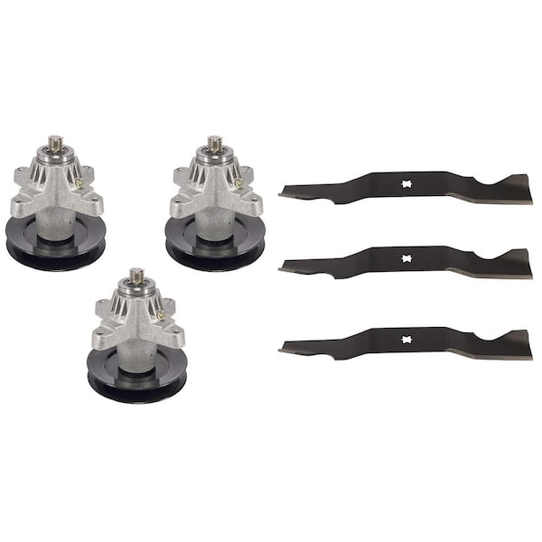 Aic Replacement Parts Mower Spindle Kit with Standard Blades fits Columbia GT5025 ZT-L50 ZTL7000 1120370-BLADES - main